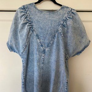 Acid Wash Denim Chuck On Topshop Dress